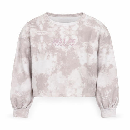 Front view of Primark girls’ pink polyester pullover sweatshirt, size 9-10, years pullover - slogan