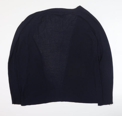 Gallery Womens Blue V-Neck  Viscose Cardigan Jumper Size L