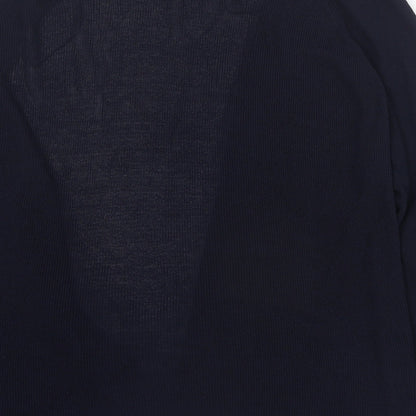 Gallery Womens Blue V-Neck  Viscose Cardigan Jumper Size L