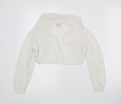 Womens UK Size M Monsoon White Cape Jumper