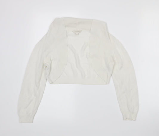Womens UK Size M Monsoon White Cape Jumper