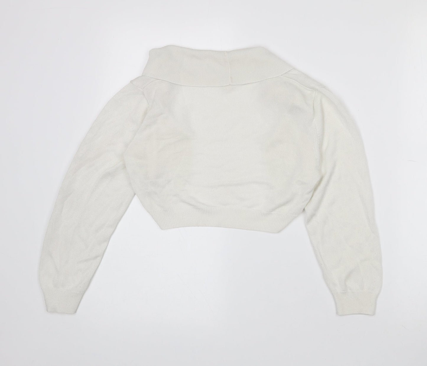 Womens UK Size M Monsoon White Cape Jumper