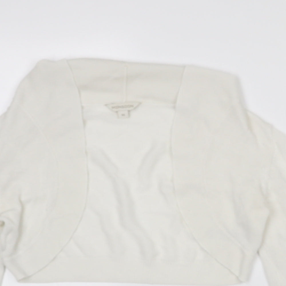 Womens UK Size M Monsoon White Cape Jumper