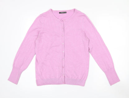 Womens UK Size M Dunnes Stores Pink Cardigan Jumper