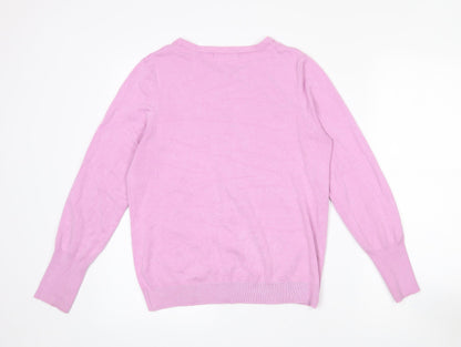 Womens UK Size M Dunnes Stores Pink Cardigan Jumper
