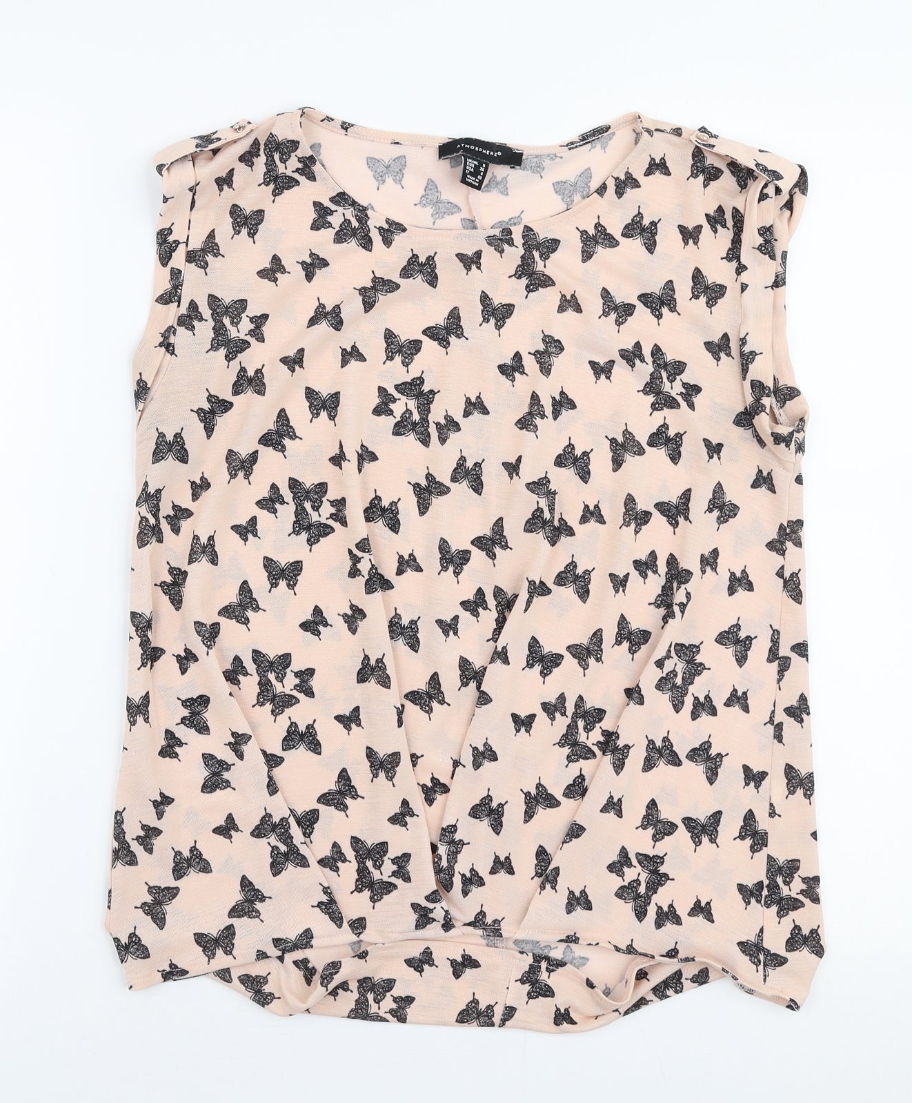 Womens UK Size 8 Atmosphere Pink Basic T-Shirt