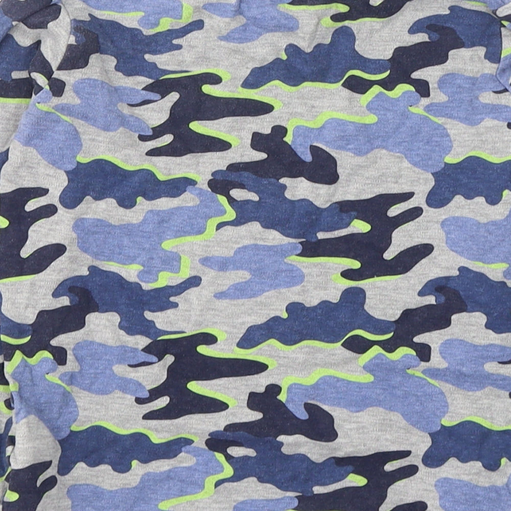 F&F Boys Grey Camouflage Cotton  Nightshirt Size 5-6 Years  Pullover
