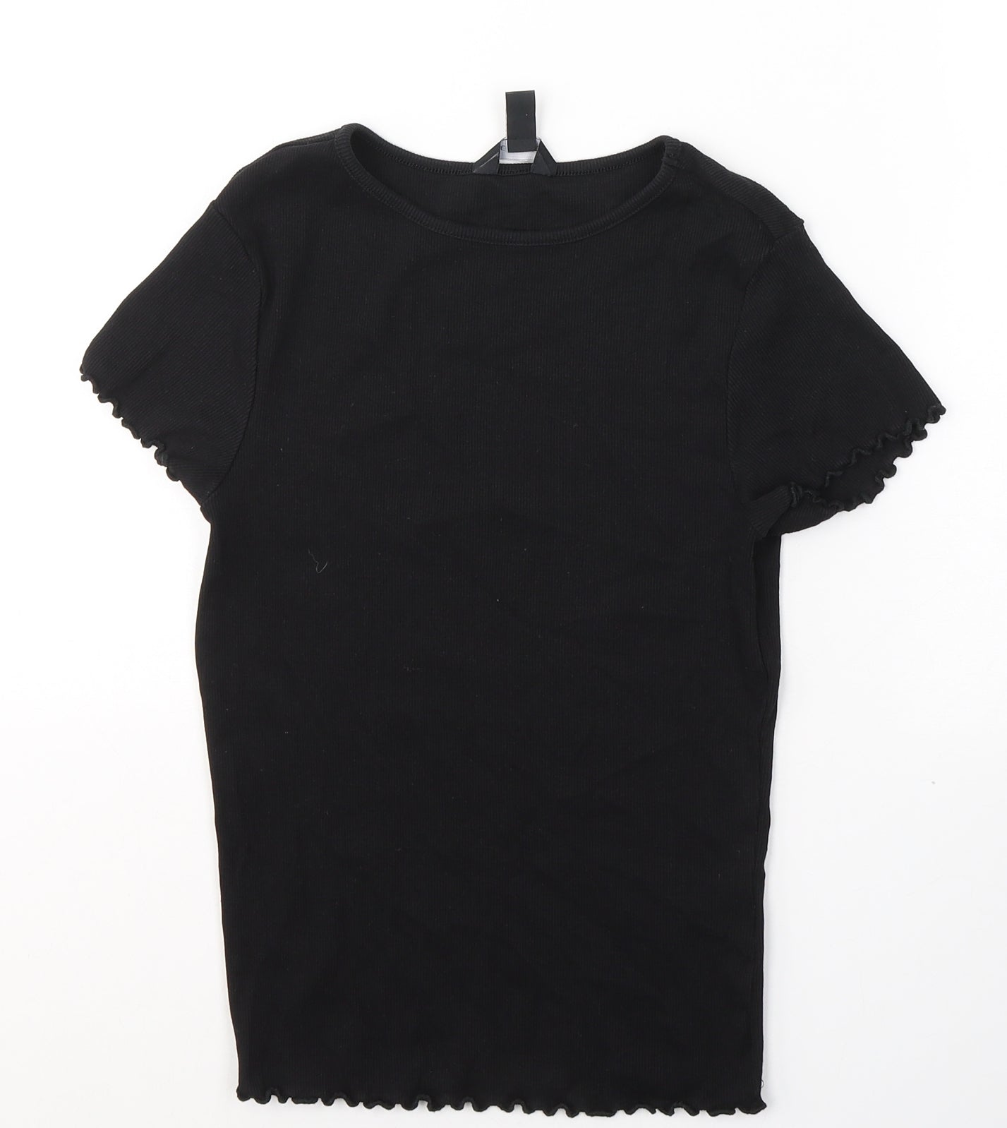 Womens UK Size 12 New Look Black Basic T-Shirt