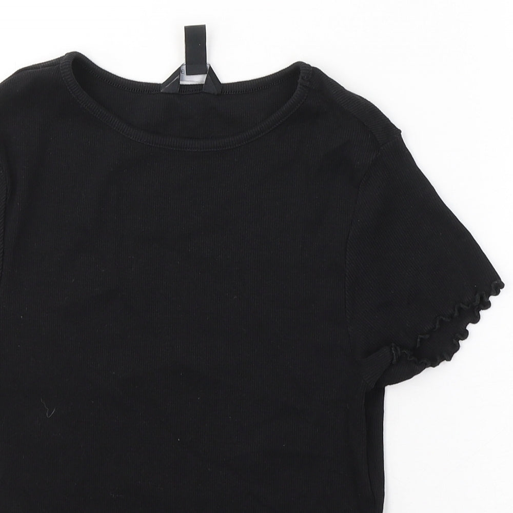 Womens UK Size 12 New Look Black Basic T-Shirt