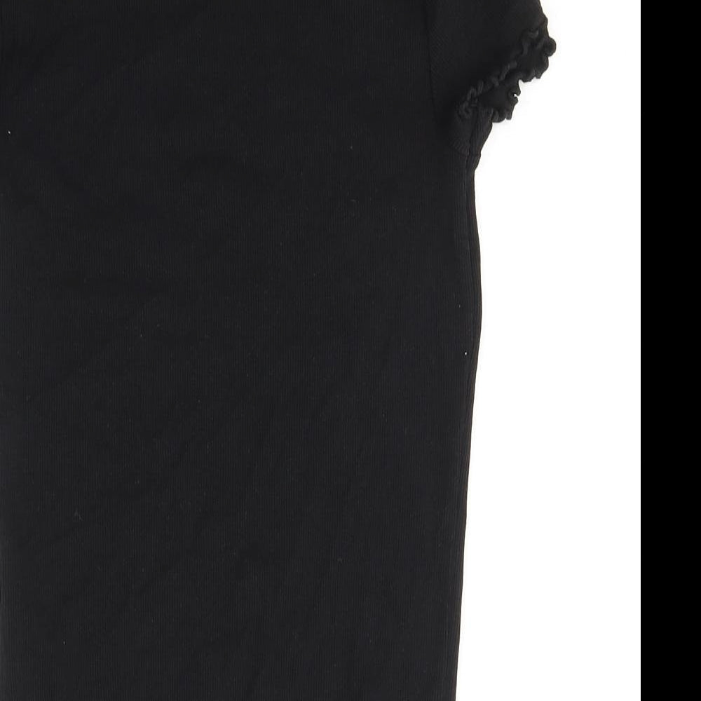 Womens UK Size 12 New Look Black Basic T-Shirt