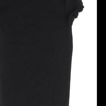 Womens UK Size 12 New Look Black Basic T-Shirt