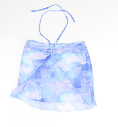 Womens UK Size S Preworn Blue Cropped Tank