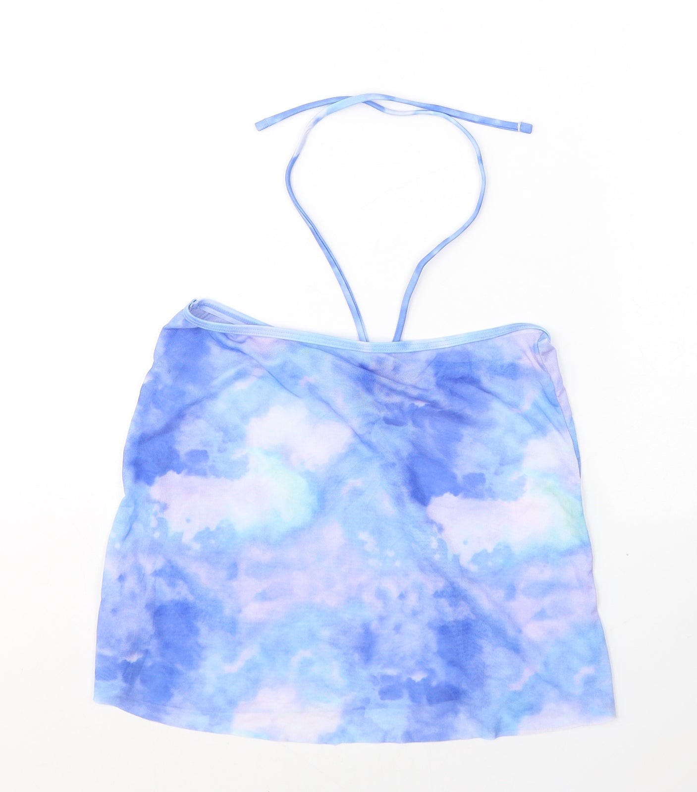 Womens UK Size S Preworn Blue Cropped Tank