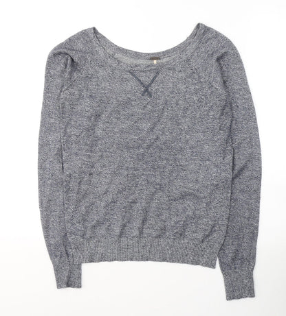 Womens UK Size S Poof Blue Pullover Jumper