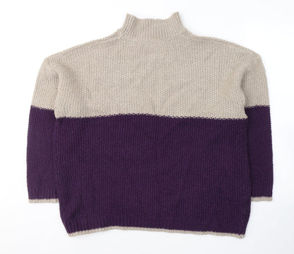Womens UK Size XL Pep&Co Purple Pullover Jumper