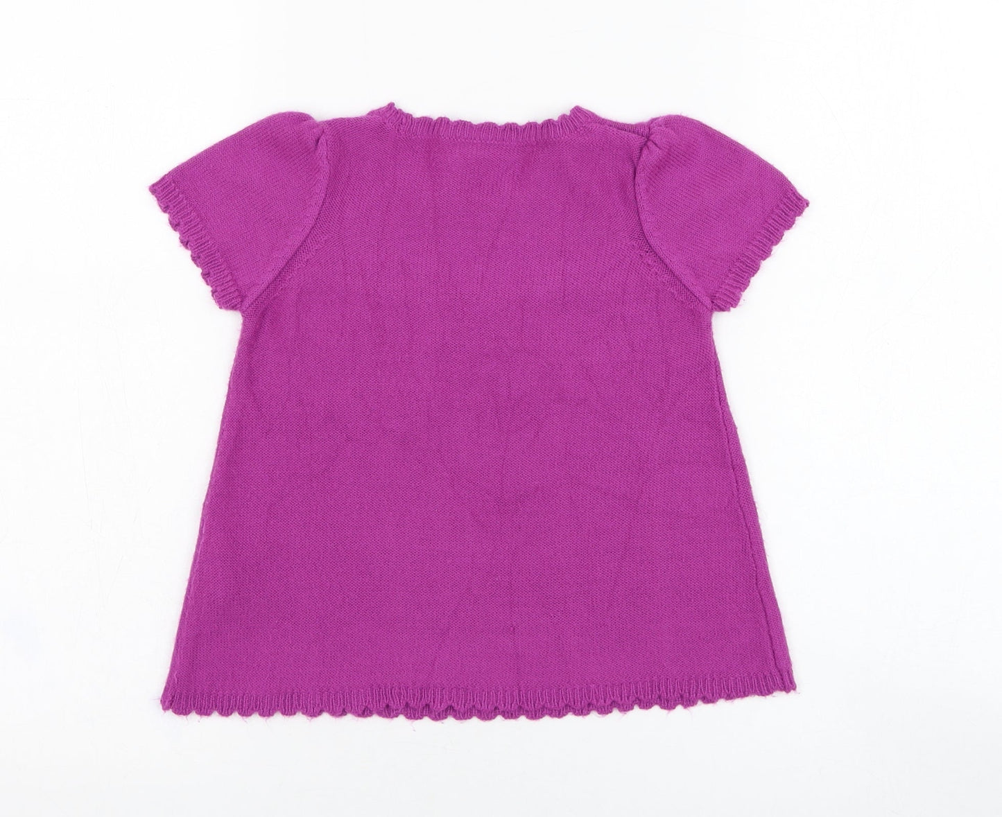 LC Waikiki Girls Purple Round Neck  Acrylic Pullover Jumper Size 5 Years  Pullover