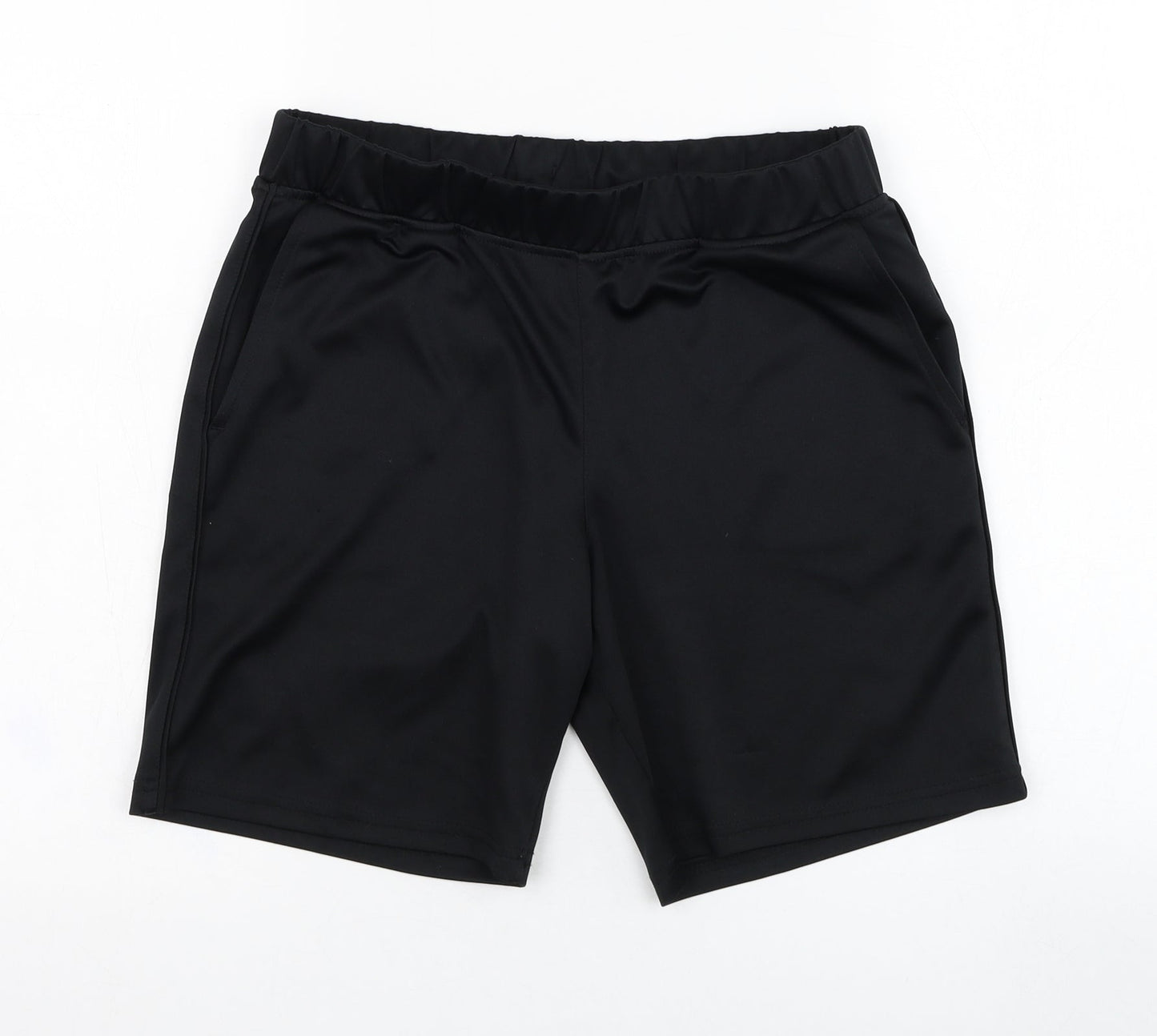 Dunnes Stores Mens Black  Polyester Sweat Shorts Size 28 in L7 in Regular