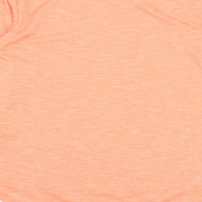 Dunnes Stores Girls Orange  Polyester Basic T-Shirt Size 8-9 Years Round Neck Pullover