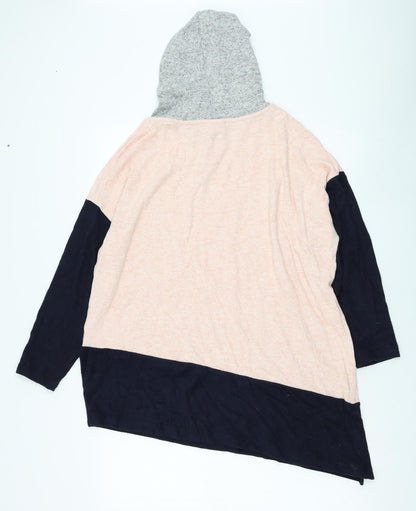 Wallis Womens Pink  Viscose Pullover Hoodie Size 12  Pullover