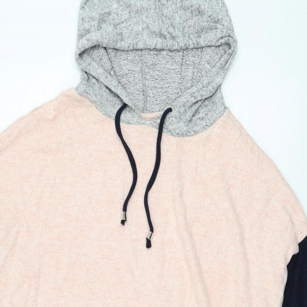 Wallis Womens Pink  Viscose Pullover Hoodie Size 12  Pullover