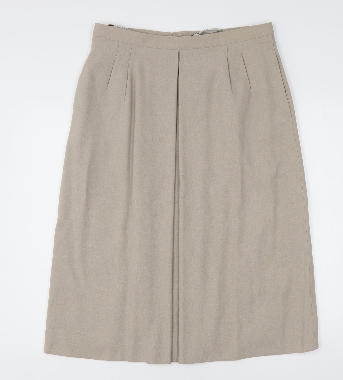 Goldix Womens Beige  Modal A-Line Skirt Size 34 in   Button
