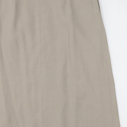 Goldix Womens Beige  Modal A-Line Skirt Size 34 in   Button