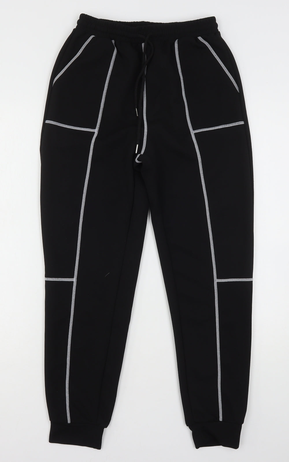 Womens UK Size S Shien Regular Fit Sweatpants Black Trousers