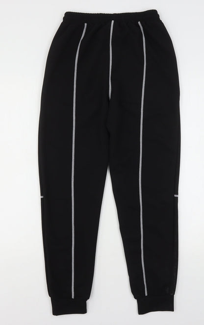 Womens UK Size S Shien Regular Fit Sweatpants Black Trousers