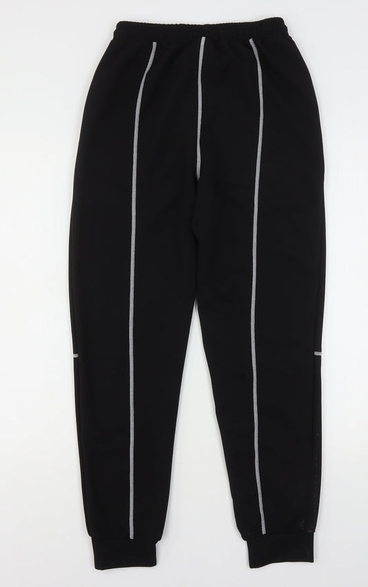 Womens UK Size S Shien Regular Fit Sweatpants Black Trousers