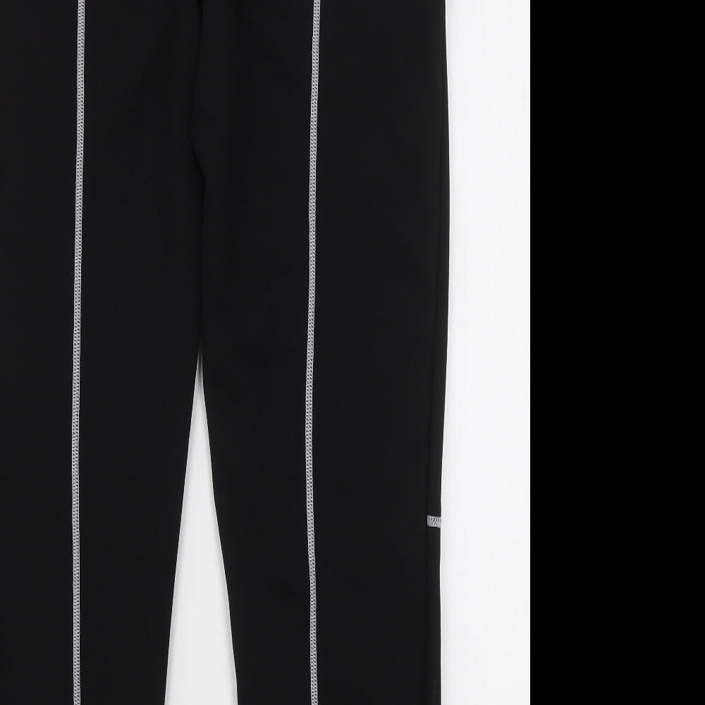 Womens UK Size S Shien Regular Fit Sweatpants Black Trousers