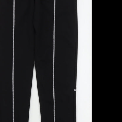 Womens UK Size S Shien Regular Fit Sweatpants Black Trousers