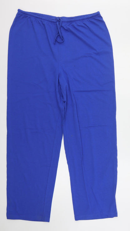 Style Inc Womens Blue  Cotton Sweatpants Trousers Size 2XL L31 in Regular Drawstring