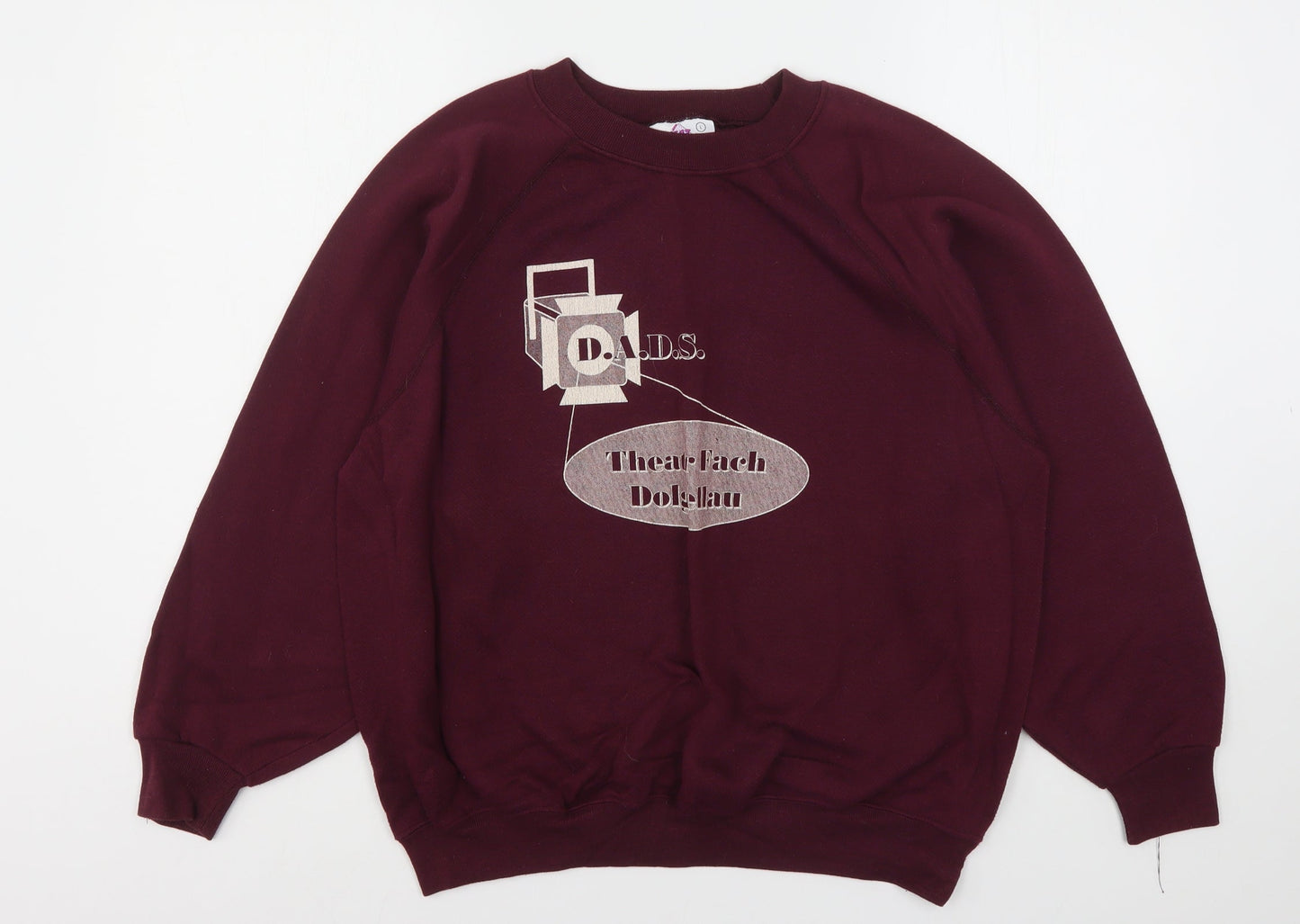 Sweat Trends Womens Purple  Cotton Pullover Sweatshirt Size L