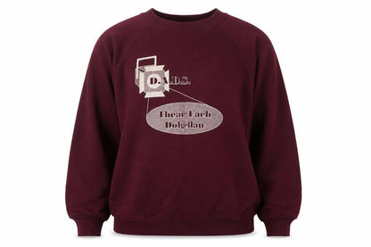 Front view of Sweat Trends women’s purple cotton pullover sweatshirt, size L