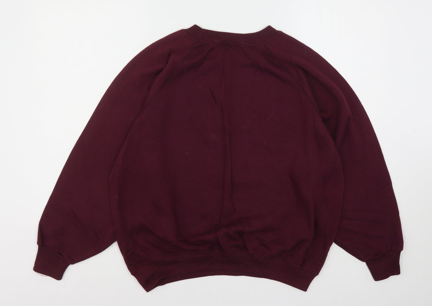 Sweat Trends Womens Purple  Cotton Pullover Sweatshirt Size L