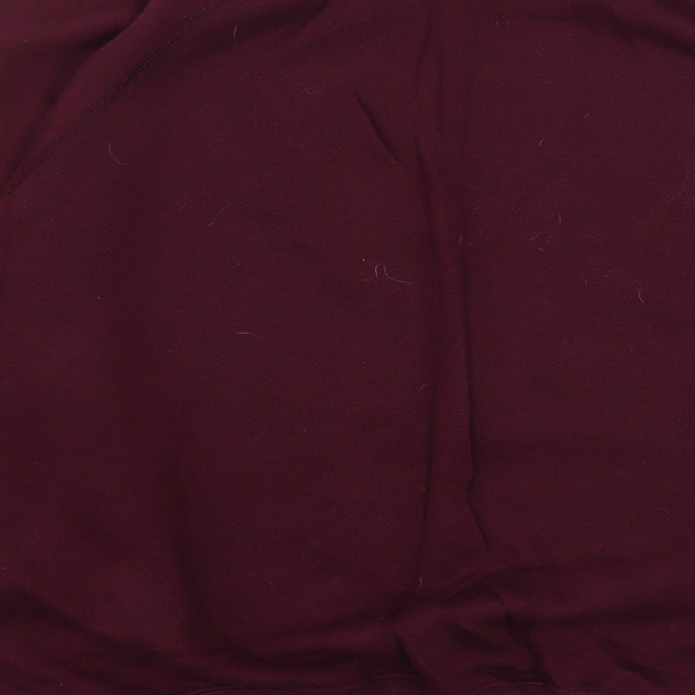 Sweat Trends Womens Purple  Cotton Pullover Sweatshirt Size L