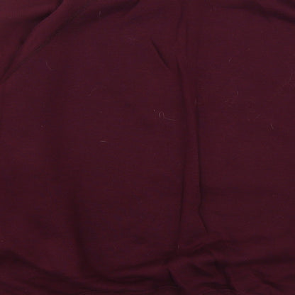 Sweat Trends Womens Purple  Cotton Pullover Sweatshirt Size L