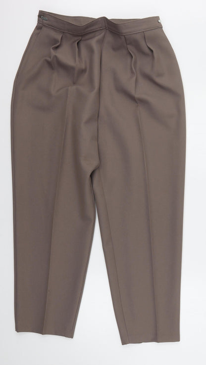Womens UK Size 20 in Preworn Regular Fit  Brown Trousers