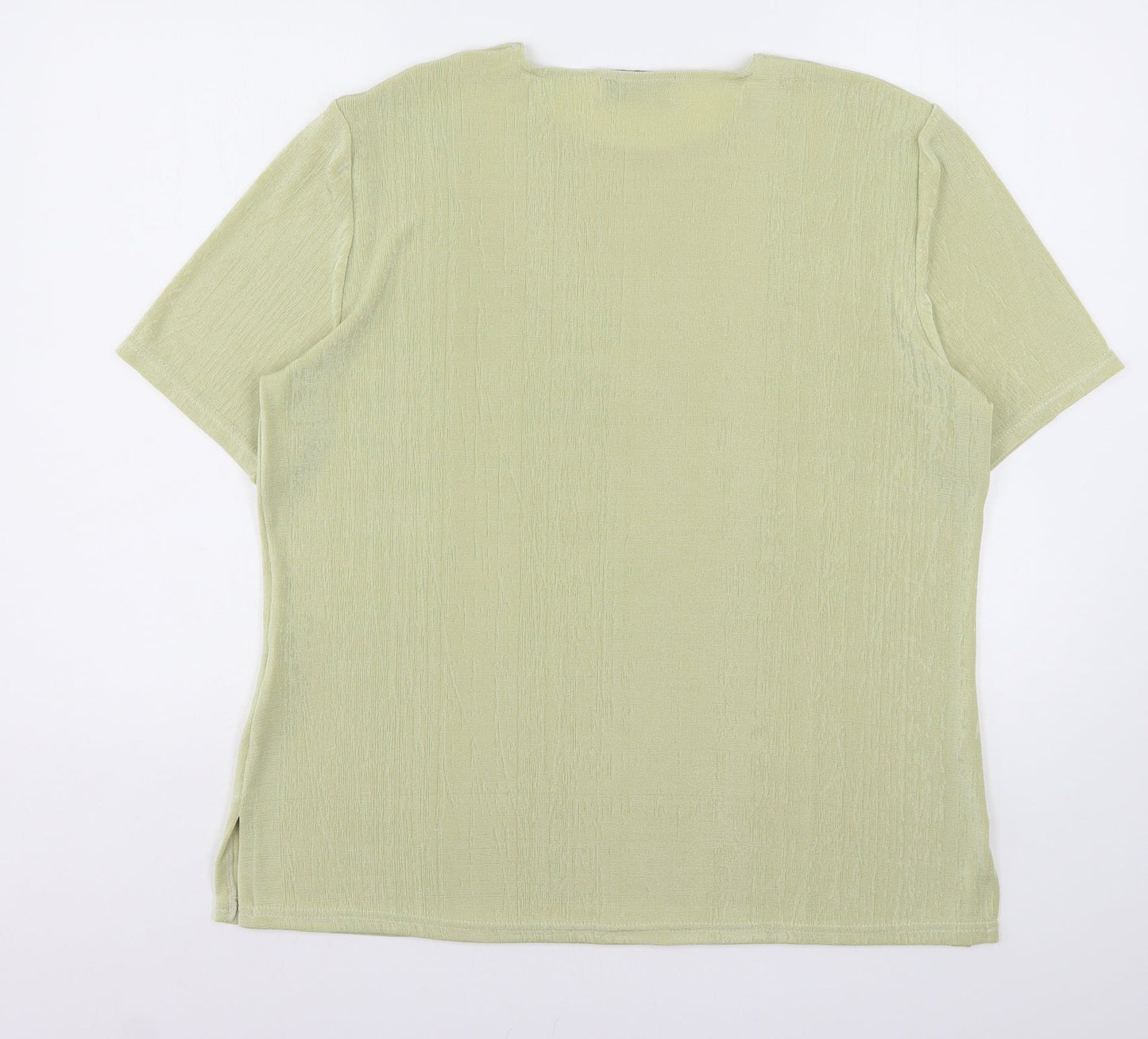 Womens UK Size XL Reflections Green Basic T-Shirt