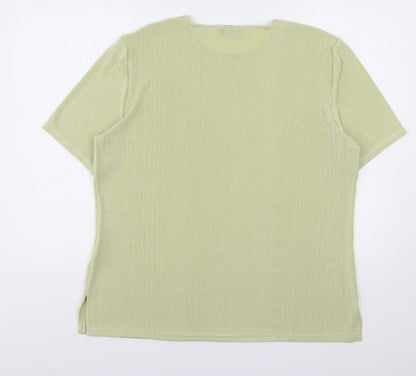 Womens UK Size XL Reflections Green Basic T-Shirt