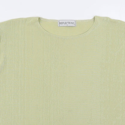 Womens UK Size XL Reflections Green Basic T-Shirt
