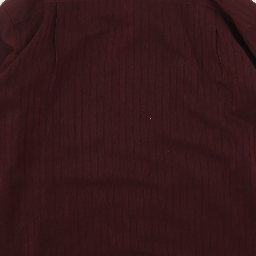 Mens UK Size L EWM Red  Button-Up Long Sleeve Casual Shirt