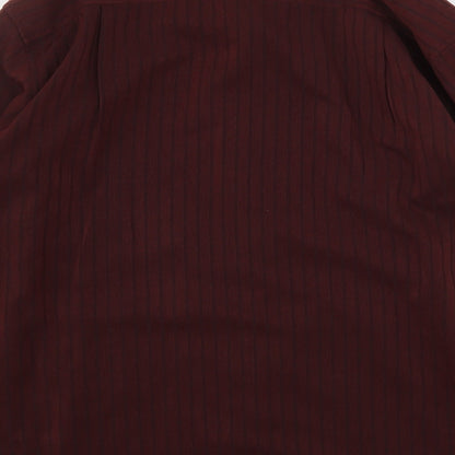 Mens UK Size L EWM Red  Button-Up Long Sleeve Casual Shirt