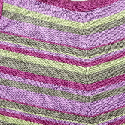 Carolle Womens Multicoloured Round Neck Striped Viscose Pullover Jumper Size 14