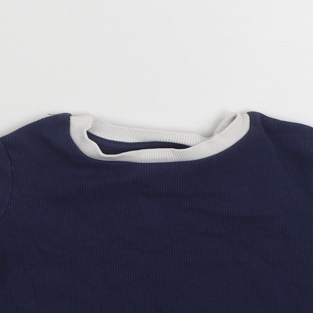 George Boys Blue  Cotton Pullover Sweatshirt Size 2-3 Years  Pullover