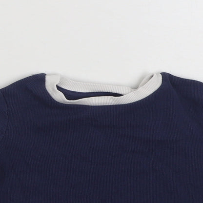 George Boys Blue  Cotton Pullover Sweatshirt Size 2-3 Years  Pullover