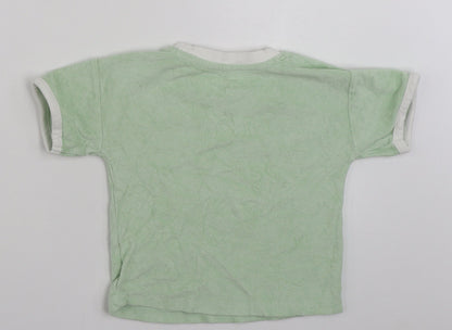 Primark Girls Green  100% Cotton Pullover Sweatshirt Size 2-3 Years  Pullover - Smile