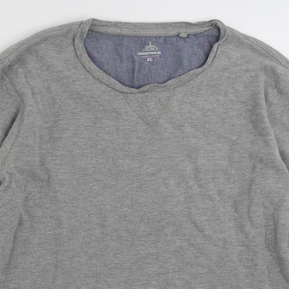 Industrialize  Mens Grey  Cotton Pullover Sweatshirt Size XL