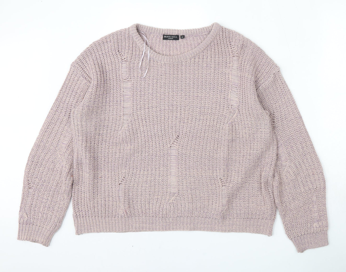 Womens UK Size L Brave Soul Purple Pullover Jumper