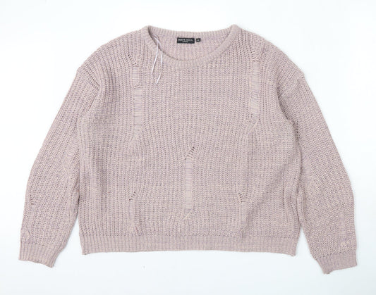 Womens UK Size L Brave Soul Purple Pullover Jumper